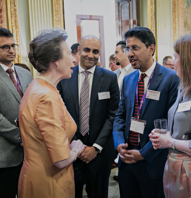 HRH Princess Royal meeting delegates at a conference